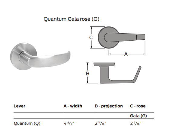 Falcon MA411B QG Asylum Mortise Lock, Accepts Small Format IC Core