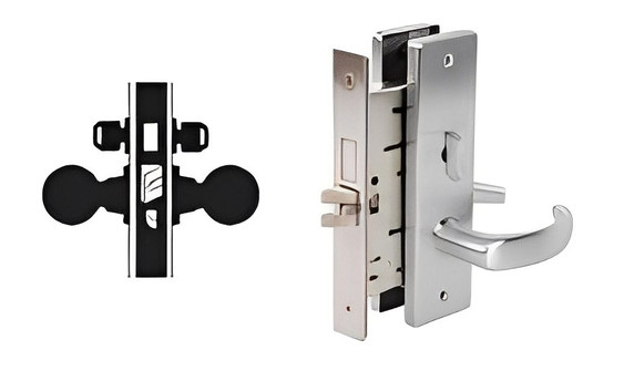 Falcon MA431L QN 626 Security Mortise Lock, Less conventional cylinder, Satin Chrome Finish