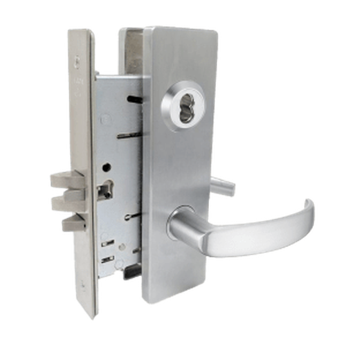 Falcon MA881B QN Storeroom-Fail Secure Mortise Lock, Accepts Small Format IC Core