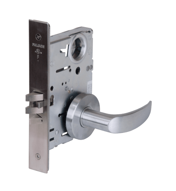 Falcon MA561L AG 626 Classroom Mortise Lock, Less conventional cylinder, Satin Chrome Finish