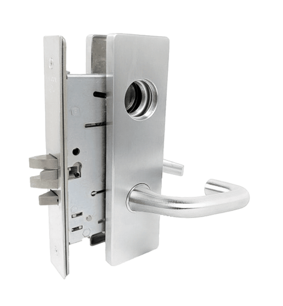 Falcon MA561L SN 626 Classroom Mortise Lock, Less conventional cylinder, Satin Chrome Finish