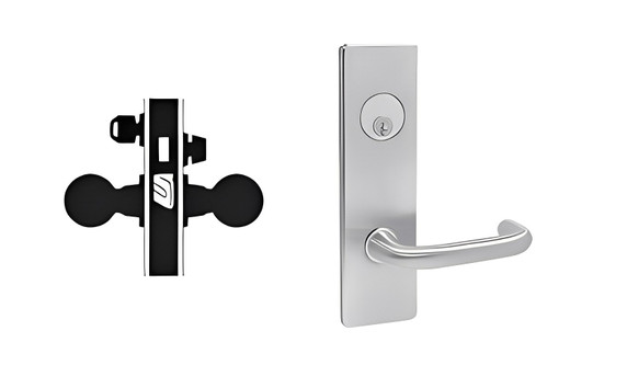 Falcon MA571CP6 SN Dormitory or Exit Mortise Lock, w/ Schlage C Keyway
