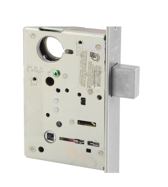 Sargent LC-8220 26D Deadlock Mortise Deadbolt Only, Conventional Less Cylinder, Satin Chrome Finish