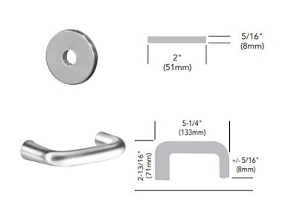 Sargent 60-8255 LNJ Office or Entry Mortise Lock, Accepts Large Format IC Core (LFIC)