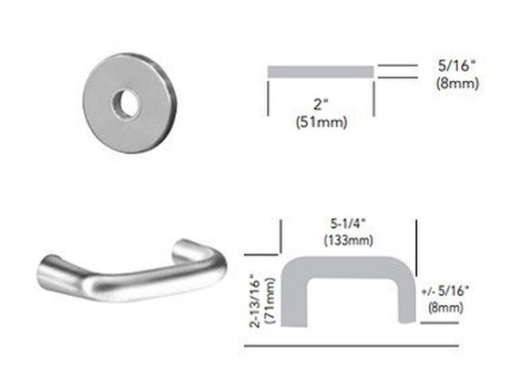 Sargent LC-8225 LNJ 26D Dormitory or Exit Mortise Lock, Conventional Less Cylinder, Satin Chrome Finish