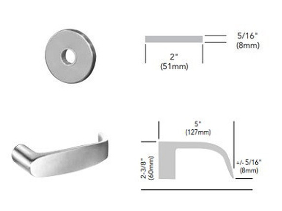 Sargent LC-8255 LNL Office or Entry Mortise Lock, Conventional Less Cylinder