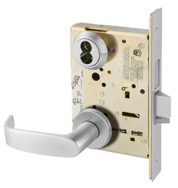 Sargent 60-8251 LNL 26D Storeroom Deadbolt Mortise Lock, Accepts Large Format IC Core (LFIC), Satin Chrome Finish