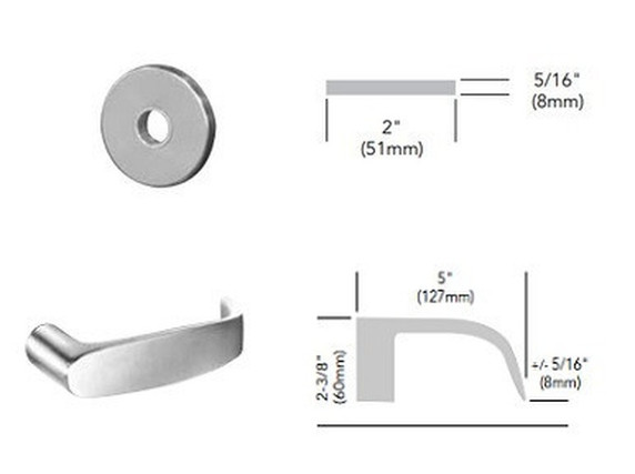 Sargent 60-8229 LNL Dummy Trim Deadlock Mortise Lock, Accepts Large Format IC Core (LFIC)