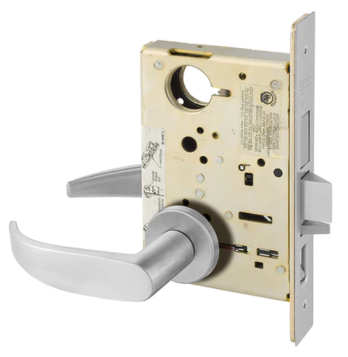 Sargent LC-8243 LNP 26D Apartment Corridor Door Mortise Lock, Conventional Less Cylinder, Satin Chrome Finish