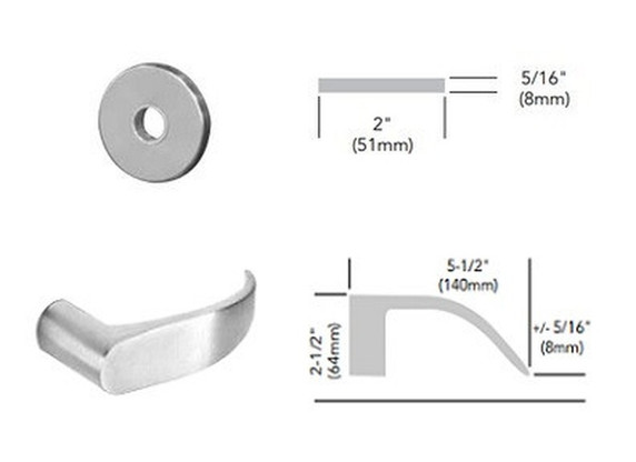 Sargent 60-8259 LNP Double Locking Mortise Lock, Accepts Large Format IC Core (LFIC)
