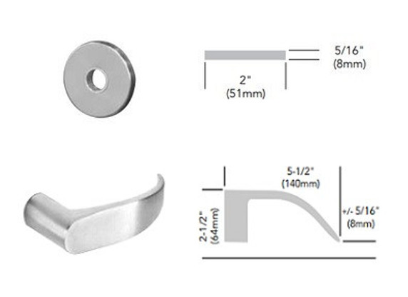 Sargent 70-8259 LNP Double Locking Mortise Lock, Accepts Small Format IC Core (SFIC)