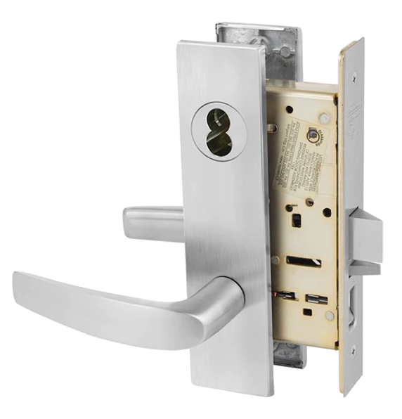 Sargent 60-8255 LW1B 26D Office or Entry Mortise Lock, Accepts Large Format IC Core (LFIC), Satin Chrome Finish