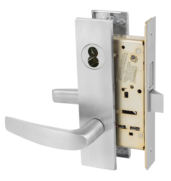 Sargent 70-8225 LW1B 26D Dormitory or Exit Mortise Lock, Accepts Small Format IC Core (SFIC), Satin Chrome Finish