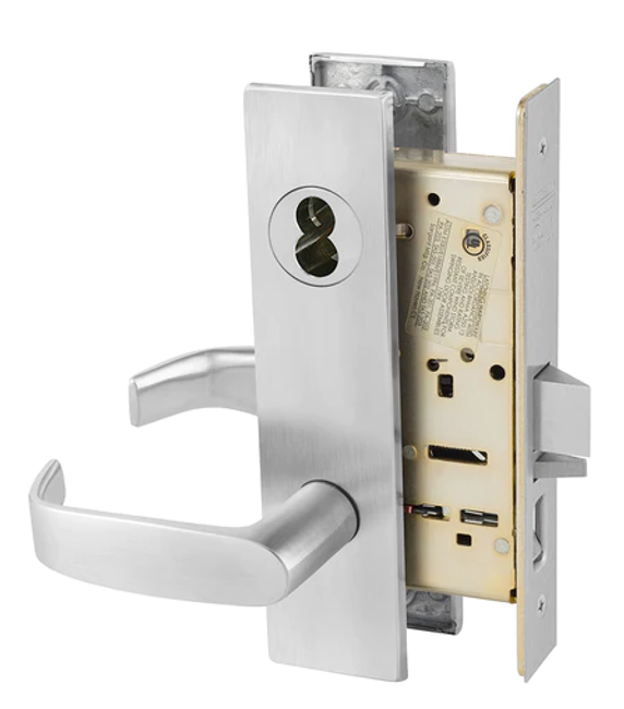 Sargent 60-8255 LW1L Office or Entry Mortise Lock, Accepts Large Format IC Core (LFIC)