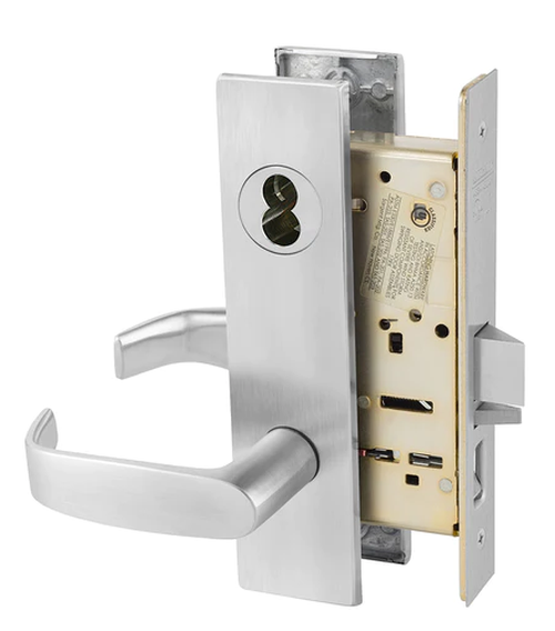 Sargent 70-8255 LW1L Office or Entry Mortise Lock, Accepts Small Format IC Core (SFIC)