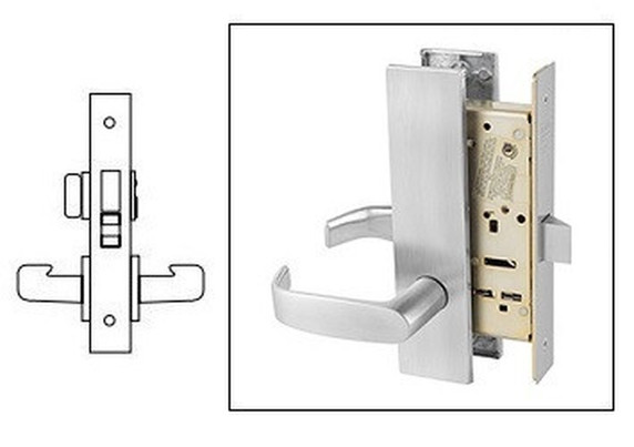 Sargent 8266 LW1L 26D Privacy Bath/Bedroom Mortise Lock, Satin Chrome Finish