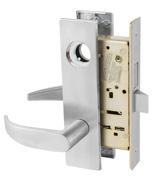 Sargent LC-8225 LW1P 26D Dormitory or Exit Mortise Lock, Conventional Less Cylinder, Satin Chrome Finish