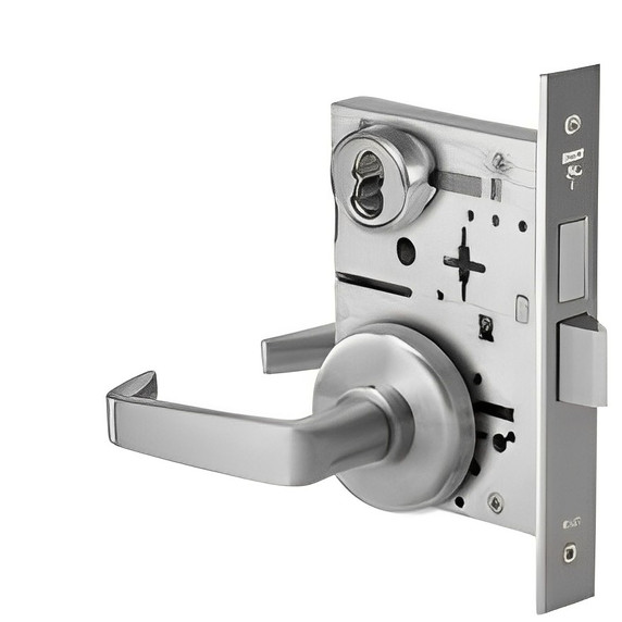 BEST 45H7TA 15H 626 Grade 1 Dormitory Mortise Lever Lock, Satin Chrome Finish