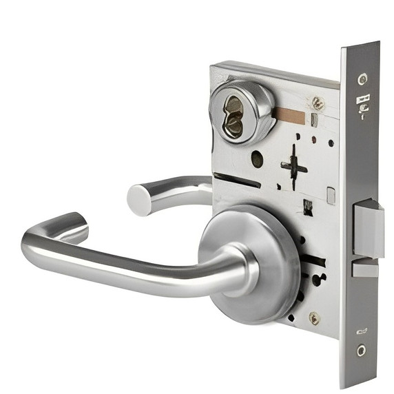 BEST 45H7RHB 3H 626 Grade 1 Classroom Holdback Mortise Lever Lock, Satin Chrome Finish