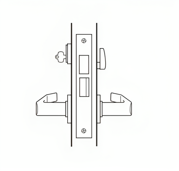 BEST 45HCAT Grade 1 Dormitory Mortise Lever Lock, Lockbody Only