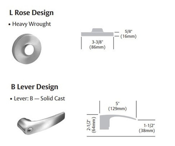 Sargent 28-7G04 LB Storeroom or Closet Cylindrical Lever Lock