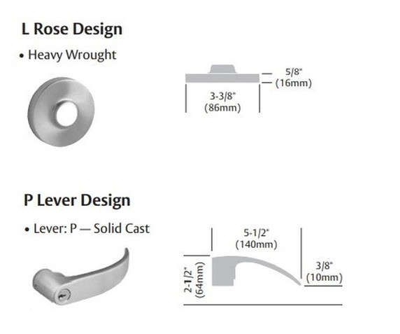 Sargent 28-7G37 LP Classroom Cylindrical Lever Lock