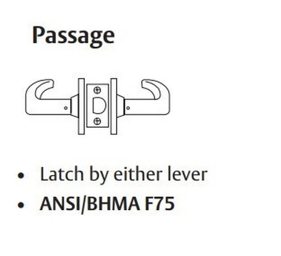 Sargent 28-7U15 LB Passage Cylindrical Lever Lock