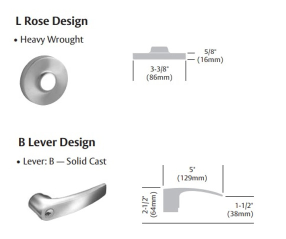 Sargent 28-7U15 LB Passage Cylindrical Lever Lock