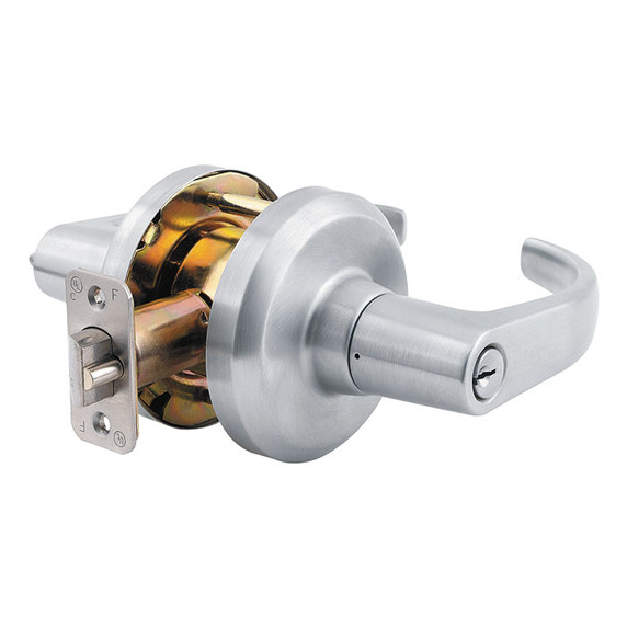 Stanley QCL150 M 626 Heavy Duty Entry/Office Cylindrical Lock, Summit Lever, Satin Chrome Finish