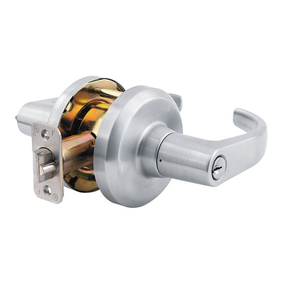 Stanley QCL160 M 626 Heavy Duty Classroom Cylindrical Lock, Summit Lever, Satin Chrome Finish