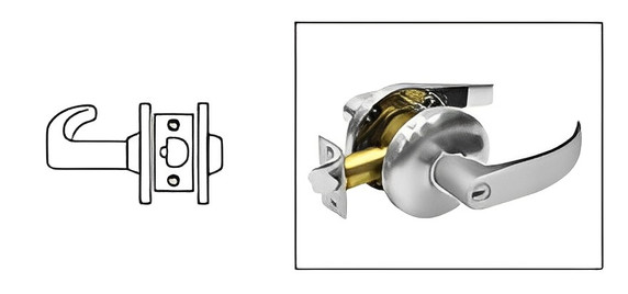 Sargent 28-65G15-3 KP Exit or Communicating Cylindrical Lever Lock