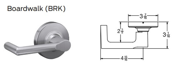 Schlage ALX50P6 BRK Grade 2 Entrance/Office Lever Lock