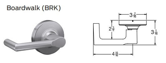 Schlage ALX70J BRK Grade 2 Classroom Lever Lock, Accepts FSIC Full Size Interchangeable Core