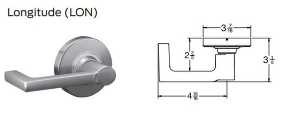 Schlage ALX80P6 LON Grade 2 Storeroom Lever Lock