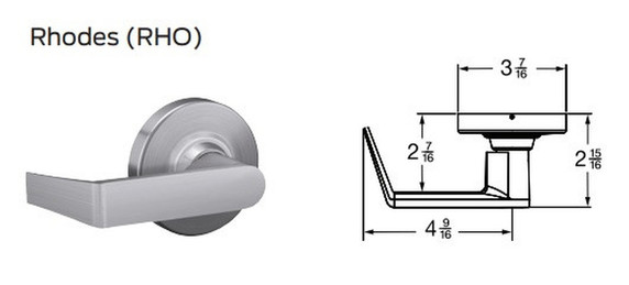 Schlage ALX50P6 RHO Grade 2 Entrance/Office Lever Lock