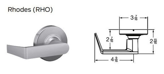 Schlage ALX80P RHO Grade 2 Storeroom Lever Lock, 6-Pin Conventional C Keyway (Keyed 5)