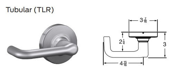 Schlage ALX70B TLR Grade 2 Classroom Lever Lock, Accepts Small Format IC Core (SFIC)