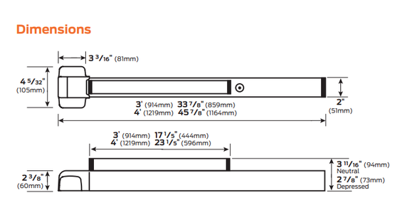 Von Duprin 2227EO Surface Vertical Rod Exit Device