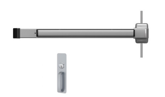 Von Duprin 2227NL Surface Vertical Rod Exit Device, With 230NL Night latch