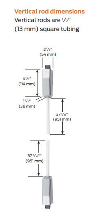 Von Duprin 2227L-06 Surface Vertical Rod Exit Device, With 230L Lever