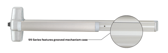 Von Duprin 99L-NL Rim Panic Exit Device, with 996L-NL Night Latch Trim