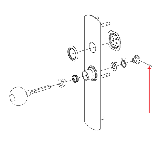 Von Duprin 963196 606K/880K Roll Pin (3-32 X 7/8)