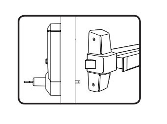 Kaba Simplex 5010RWL Pushbutton Exit Device Trim, Accepts Sargent LFIC