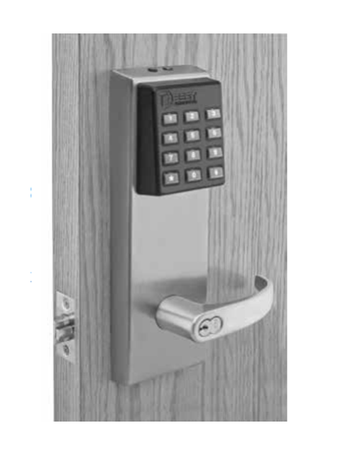 Best 9KZ37DV14KPS3626 keypad EZ Cylindrical Lock, Satin Chrome