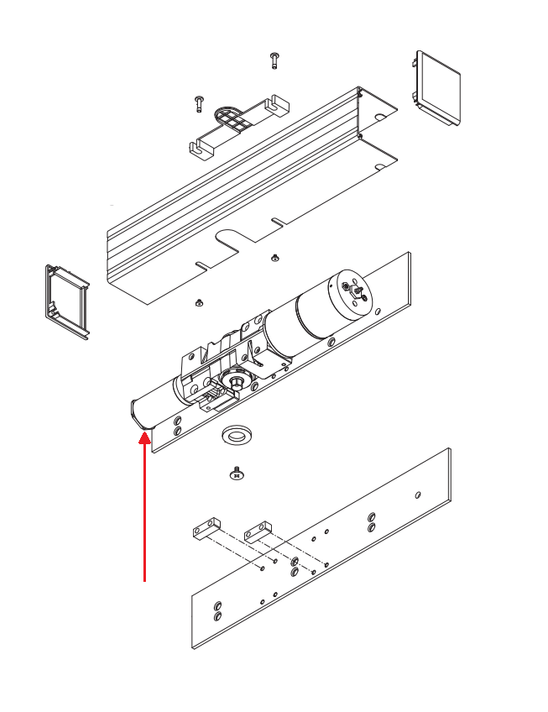 LCN 4811-3071 689 Standard Cylinder Assembly, Aluminum Finish