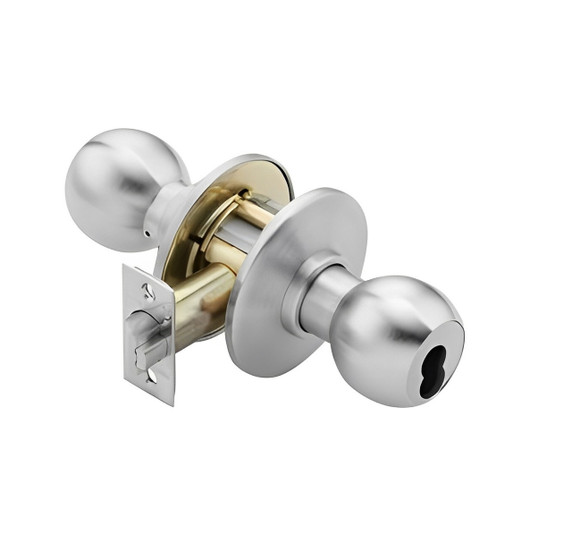 BEST 8K37R4AS3626 Grade 1 Classroom Cylindrical Knob Lock, Satin Chrome