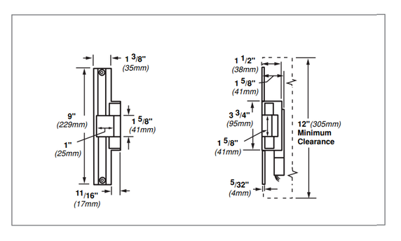 Von Duprin 6224AL Electric Strike, for Cylindrical or Mortise Locks