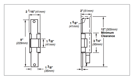 Von Duprin 6222 24V Electric Strike, for Cylindrical or Mortise Locks