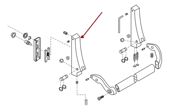 Falcon 4270902776 1990/2090 End Case Assembly, LHR for Lock Stile, RHR for Hinge Stile, Satin Aluminum Clear Anodized Finish