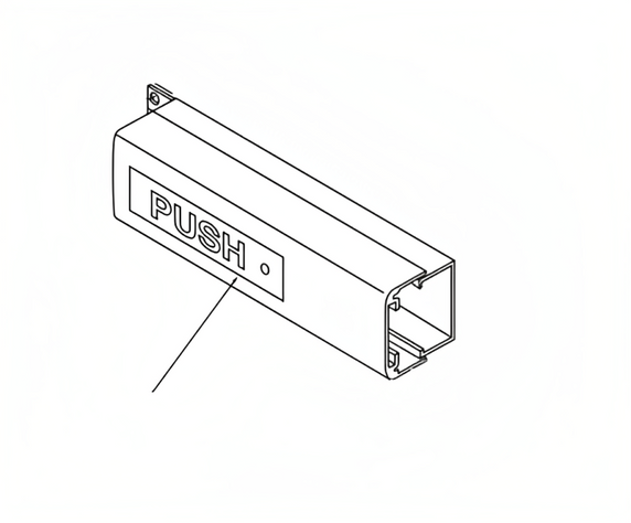 Falcon 4270107320 1490 RHR/1590 LHR Push Label, Gold Finish